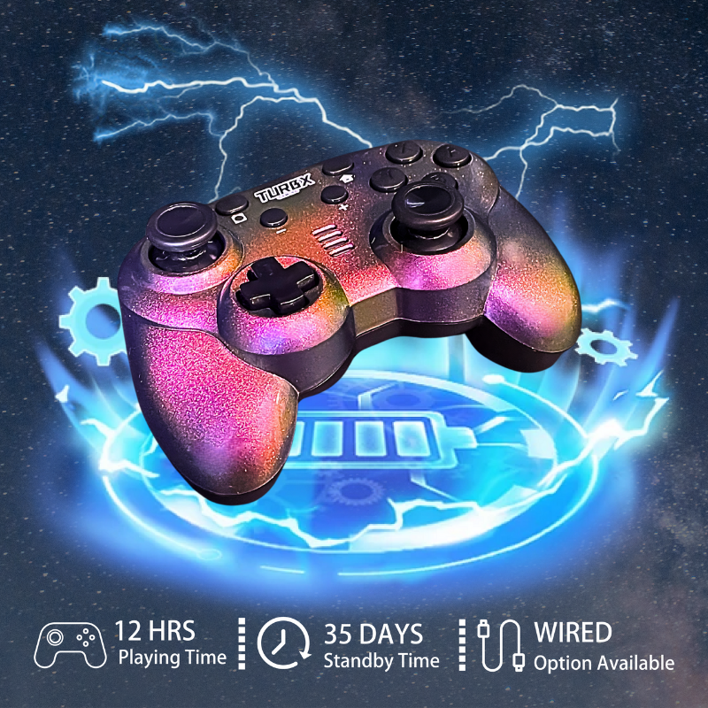 TurbX Gaming Controller for cloud & mobile gamer. This is a feature Image of:turbX Prism Shift Mini Sized Wireless Gaming Controller